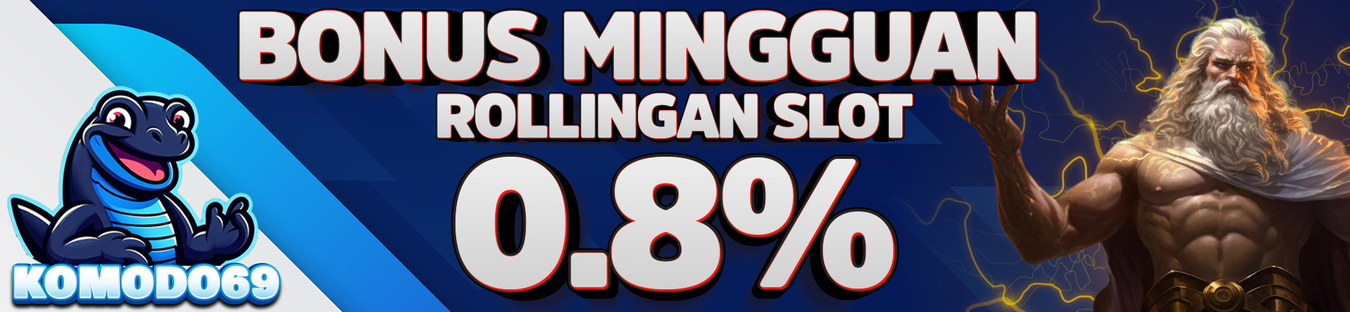 Bonus Rebate Mingguan 0.8% - KOMODO69